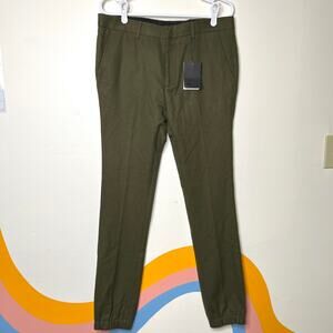 Asos Super Skinny Fit Jogger Pants Men's Green 33x32 Stretch Casual NWT